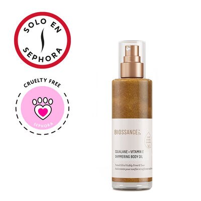 SQUALANE + VITAMIN E SHIMMERING BODY OIL ACEITE CORPORAL CON BRILLOS, VITAMINA E Y ESCUALANO